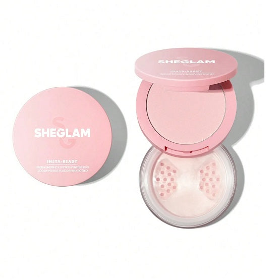 SHEGLAM - Insta Ready Face & Under Eye Setting Powder Duo - Bubblegum (MR)