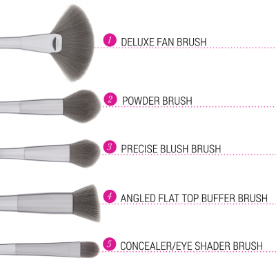 BH COSMETICS - SMOKE N' MIRRORS - 10 Piece Brush Set With Cosmetic Bag