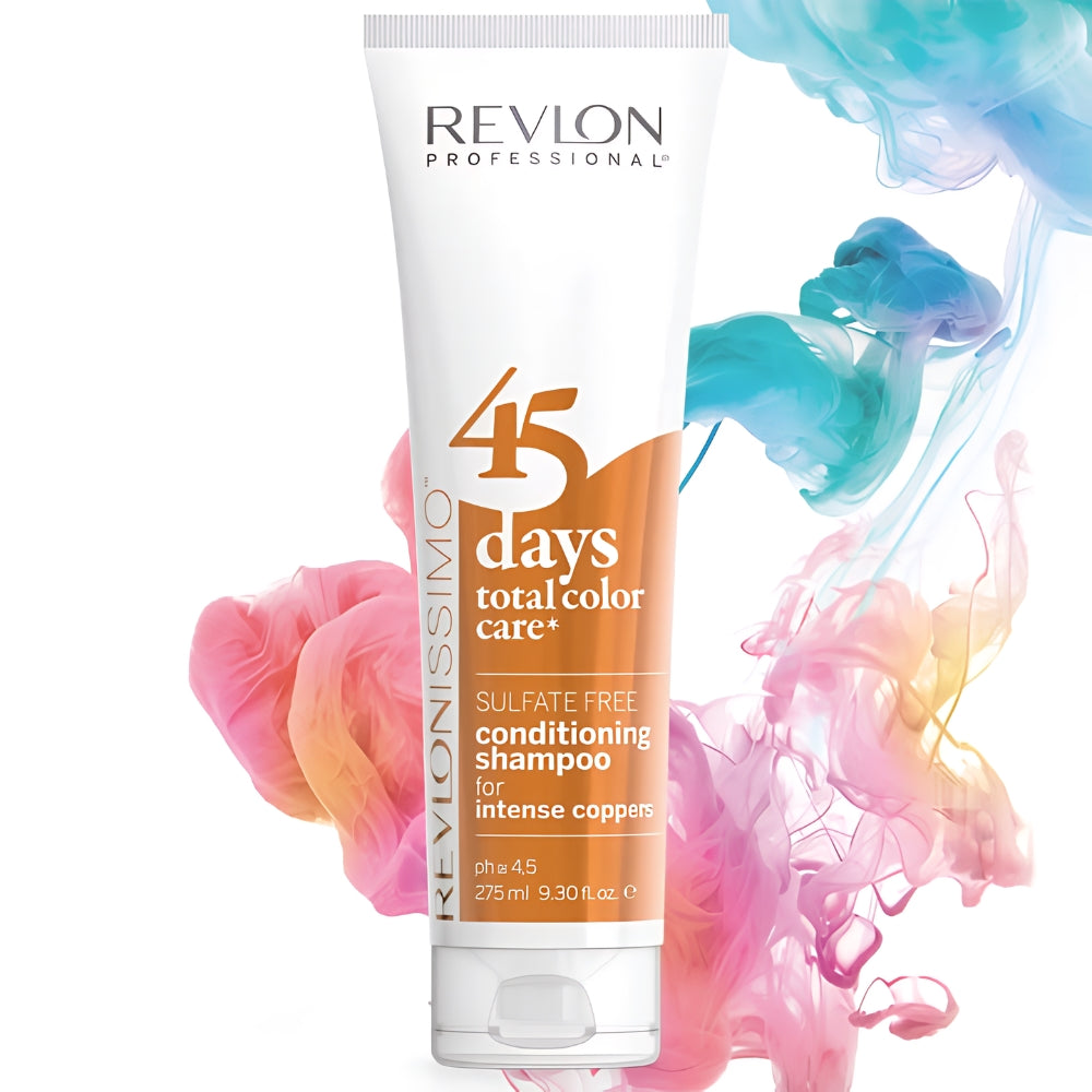 Revlonissimo 45 Days Total Color Care Conditioning Shampoo - Intense Coppers  275ml