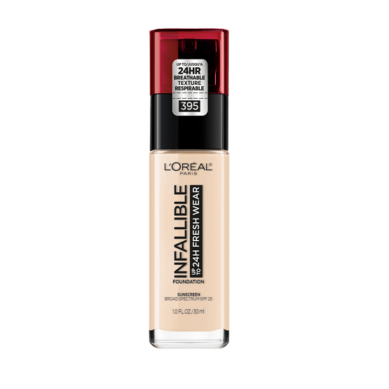 LOREAL PARIS - Infallible 24 Hour Fresh Wear Foundation Lightweight - 395 Rose Pearl