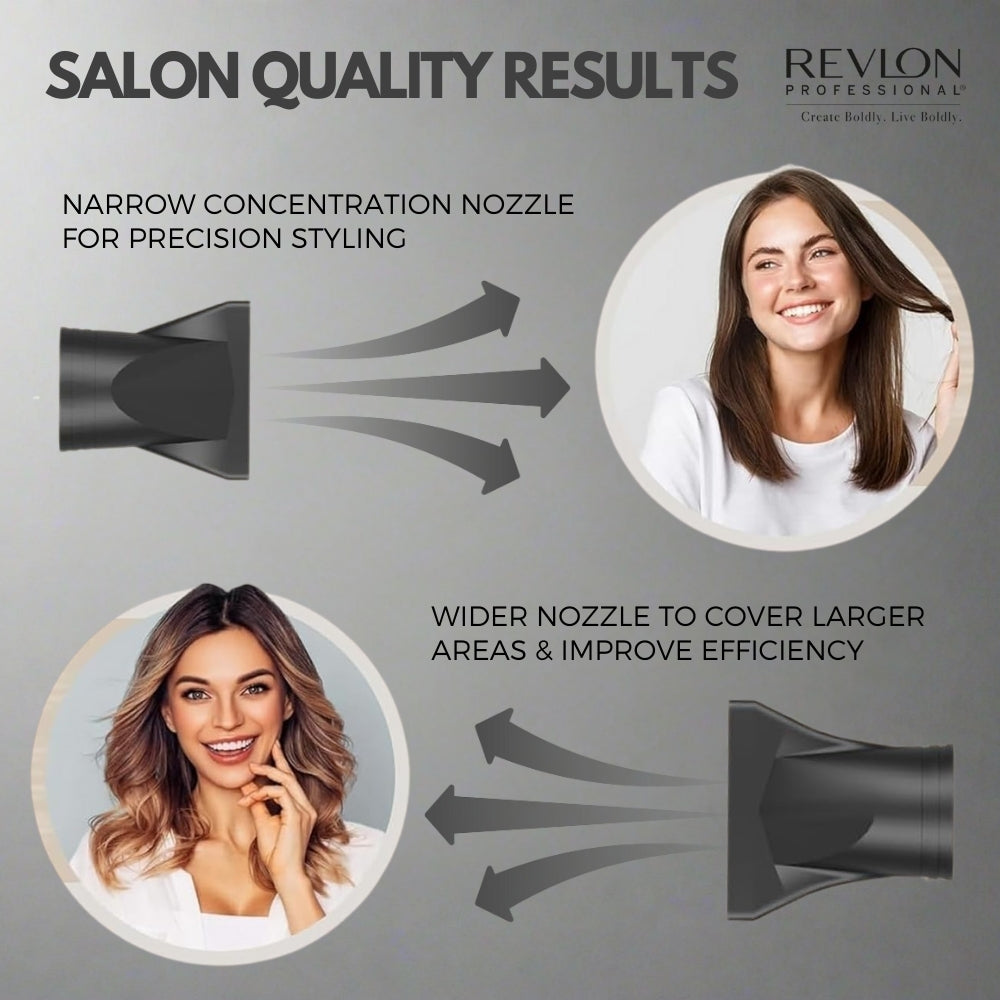 Revlon Hair Dryer 2200W with 2 Styling Nozzles & Air Diffuser Pakistan