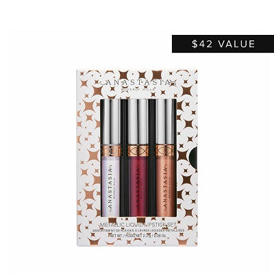 Anastasia Beverly Hills Mini Metallic Liquid Lipstick 3 Pcs Set In Pakistan