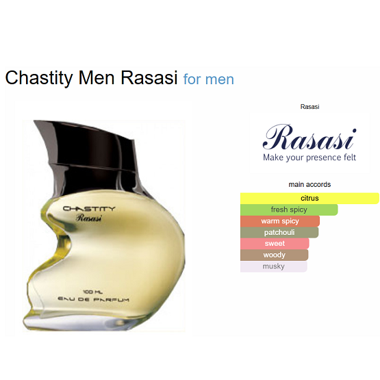 Rasasi - Chastity Perfume For Men - 100 ml