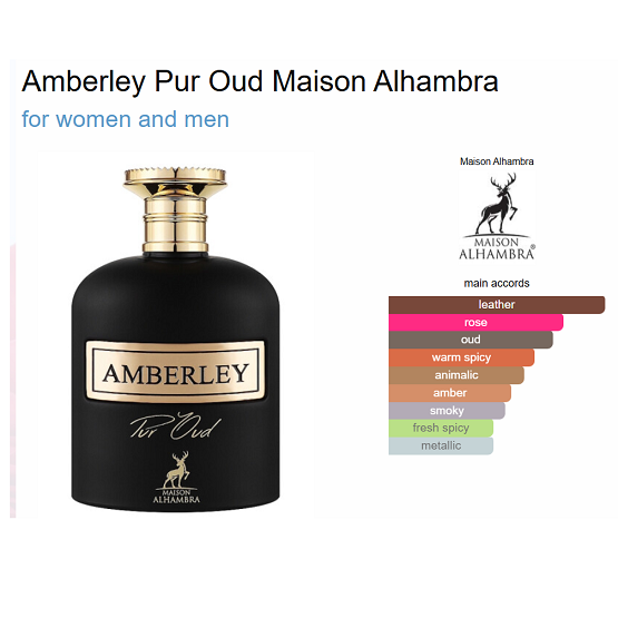 ALHAMBRA - AMBERLEY PUR OUD EDP - 100ML