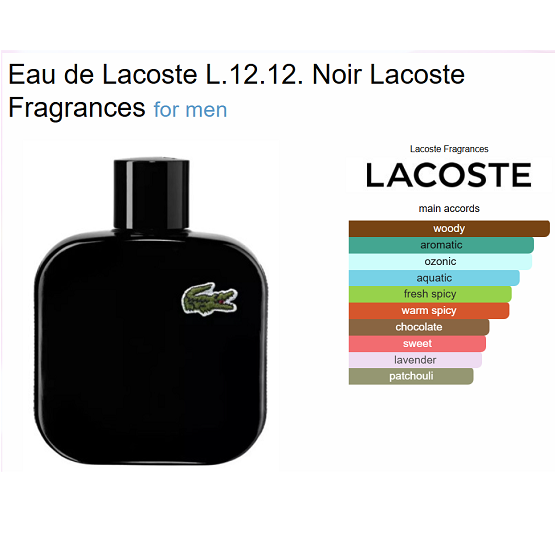 LACOSTE - EAU DE NOIR INTENSE MEN EDT - 100ML