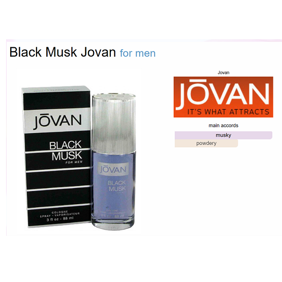 JOVAN - BLACK MUSK MEN EDC - 88ml