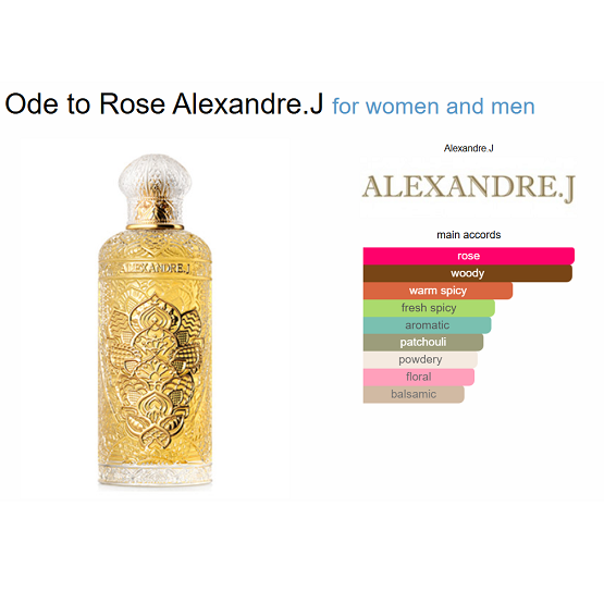 Alexandre.J - Art Nouveau Collection Ode To Rose For Unisex EDP - 100ML