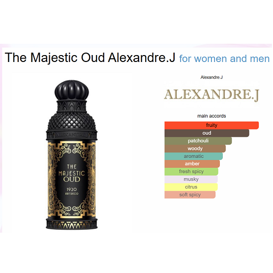 Alexandre.J - The Majestic OUD EDP Perfume For Unisex - 100Ml