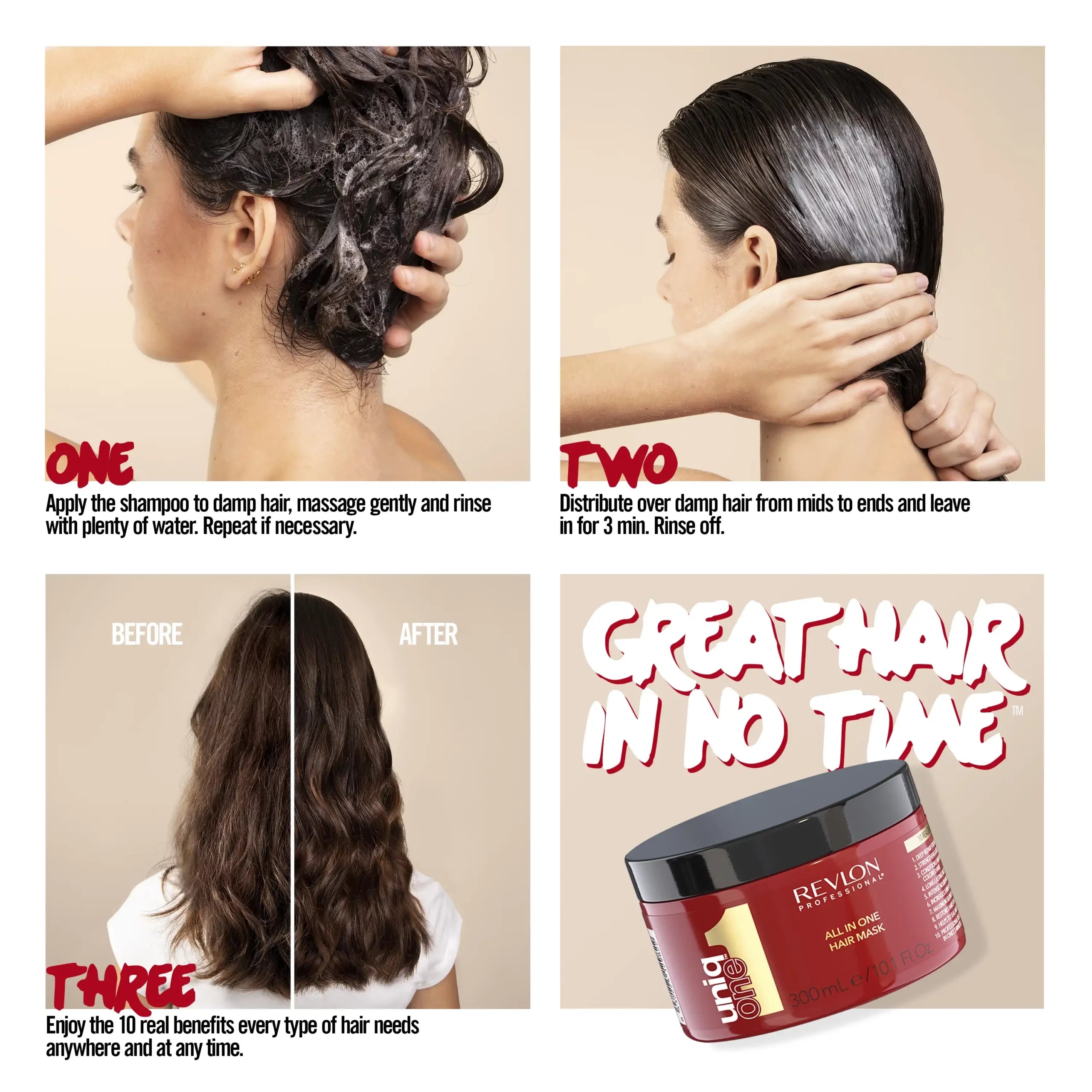 UniqONE™ Repair Hair Treatment Mask - "All-in-One" 10 Benefits - 300ml