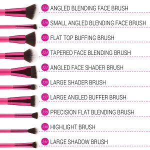 BH COSMETICS -  SCULPT AND BLEND FAN FAVES 10 PIECES BRUSH SET