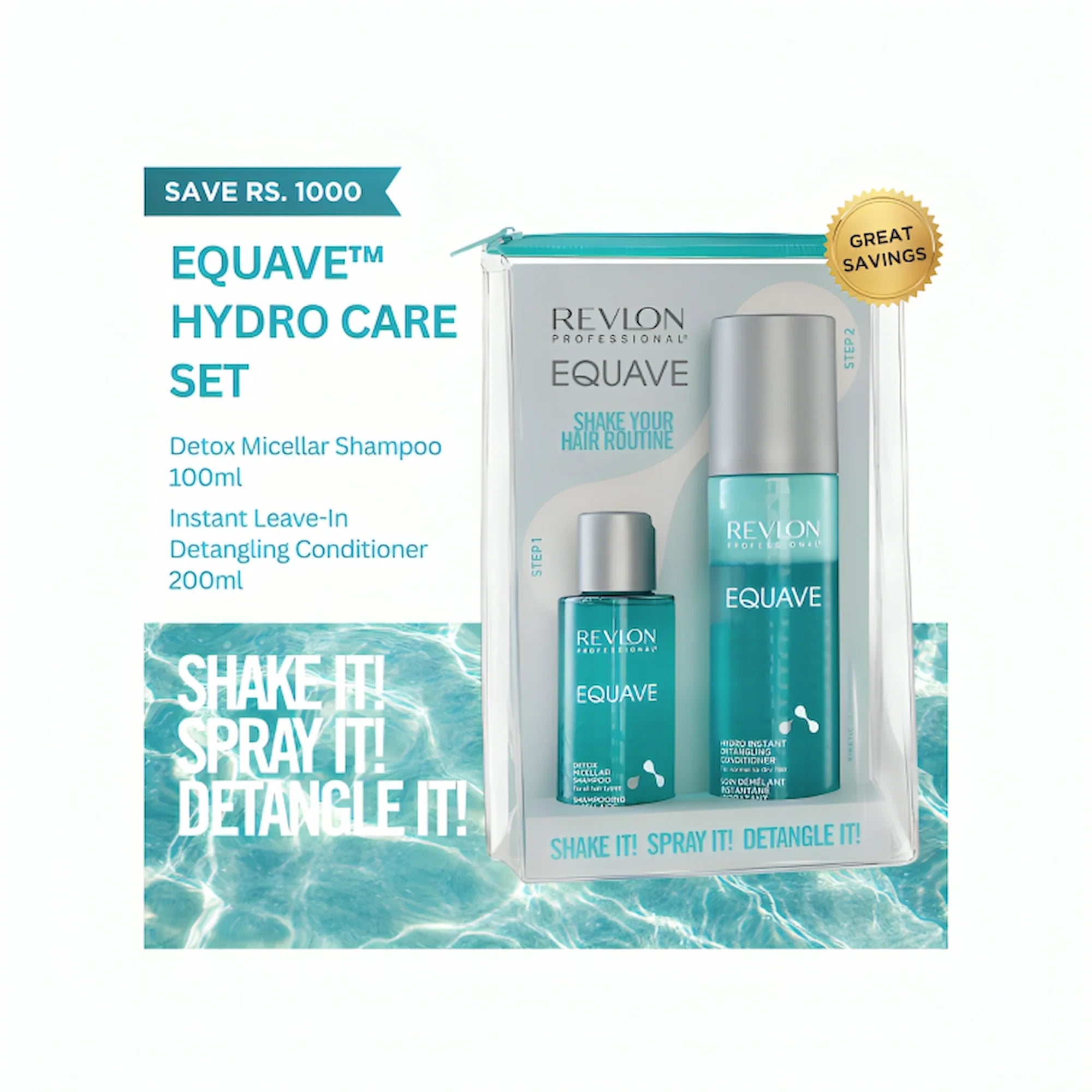 Revlon EQUAVE Hydro Care Set Shampoo & Instant Detangling Conditioner In Pakistan