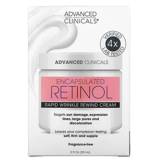 Advanced Clinicals Encapsulated Retinol Rapid Wrinkle Rewind Cream 59ml