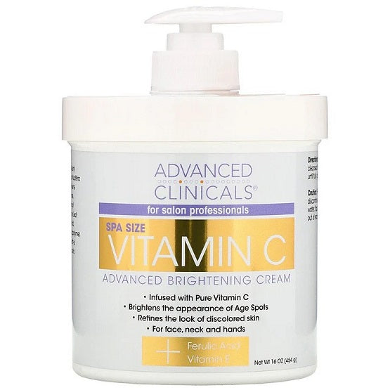 Advanced Clinicals Vitamin C Advanced Brightening Cream 454g

