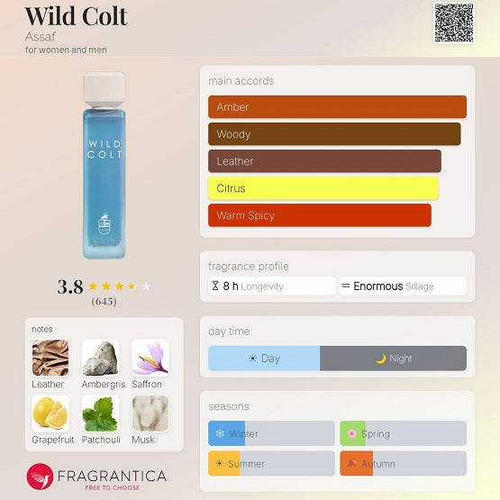 Assaf Wild Colt Elixir Perfume 200ml Price In Pakistan – The Vault Pk