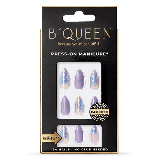 B'QUEEN Fancy Nails Holographic Blue Grey In Pakistan - The Vault