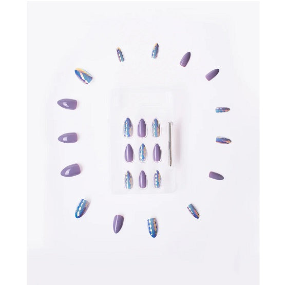 B'QUEEN Fancy Nails Holographic Blue Grey In Pakistan - The Vault