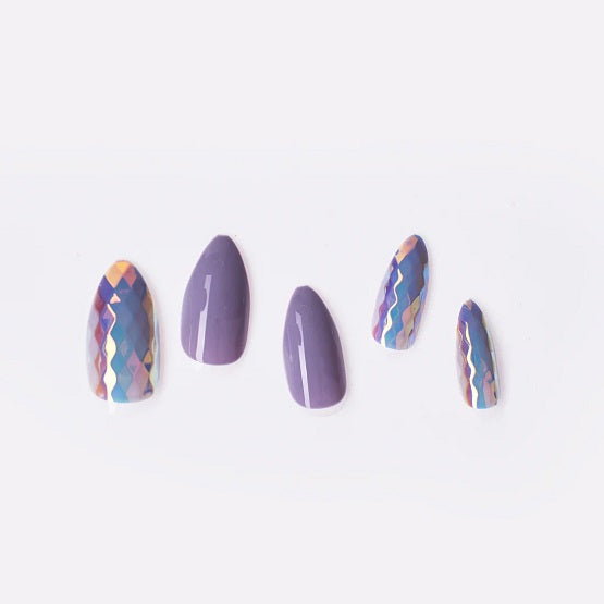 B'QUEEN Fancy Nails Holographic Blue Grey In Pakistan - The Vault