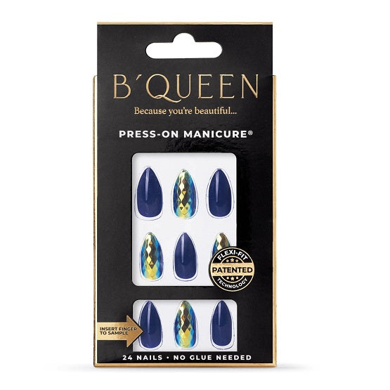 B'QUEEN Fancy Nails Holographic Navy Blue In Pakistan - The Vault