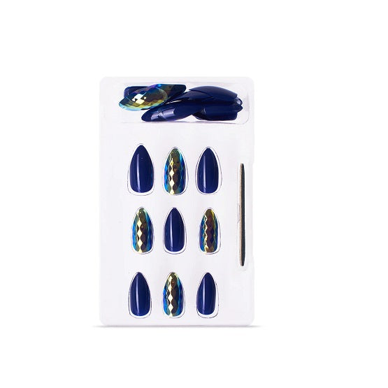 B'QUEEN Fancy Nails Holographic Navy Blue In Pakistan - The Vault