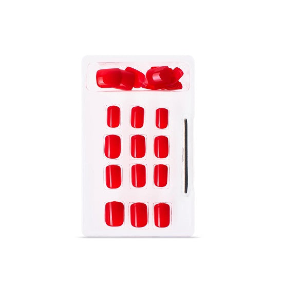 B'QUEEN Solid Nails Bright Tangerine Red In Pakistan - The Vault