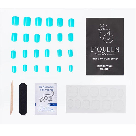 B'QUEEN Solid Nails Neon Blue In Pakistan - The Vault