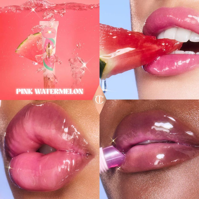 CHRLOTTE TILBURY Unreal Lips Healthy Glow Nectar Lip Oil Juicylicious Pink Watermelon in Pakistan 