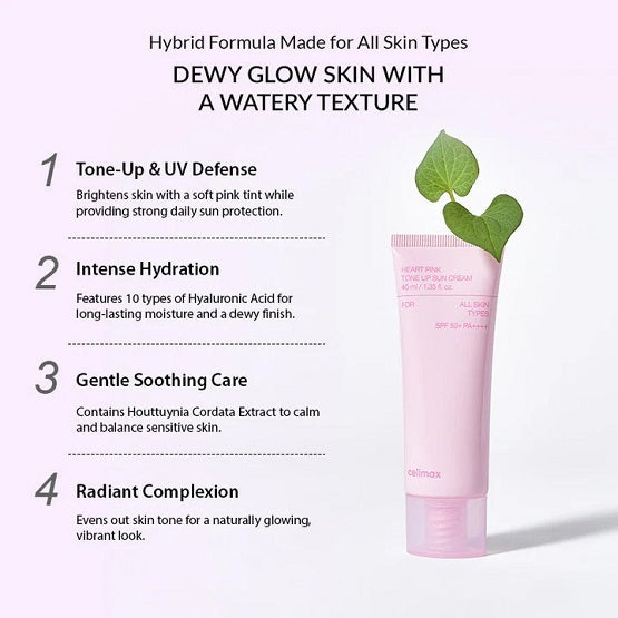 Celimax Heart Pink Tone Up Sun Cream 40ml In Pakistan