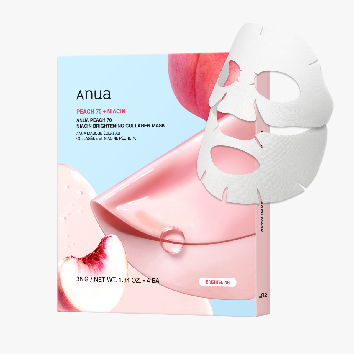 ANUA - Peach 70 Niacin Brightening Collagen Mask - 1 Sheet