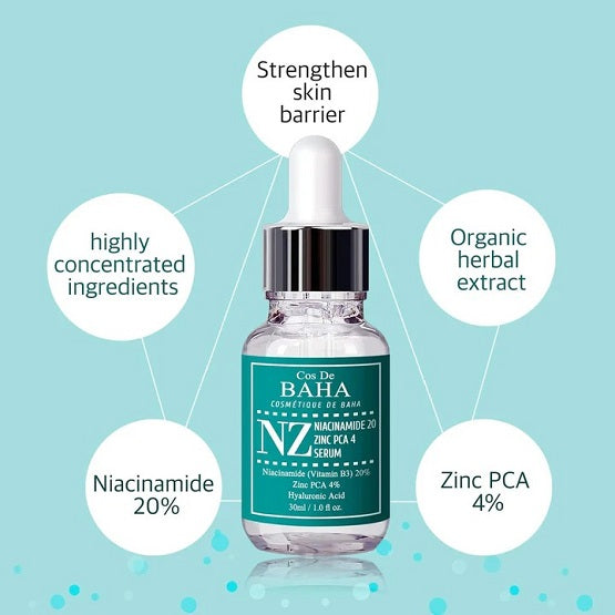 Cos De BAHA - NZ Niacinamide 20 Zinc PCA 4 - 30ml