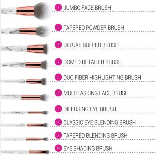BH Cosmetics Marble Luxe 10 Piece Brush Set Price In Pakistan