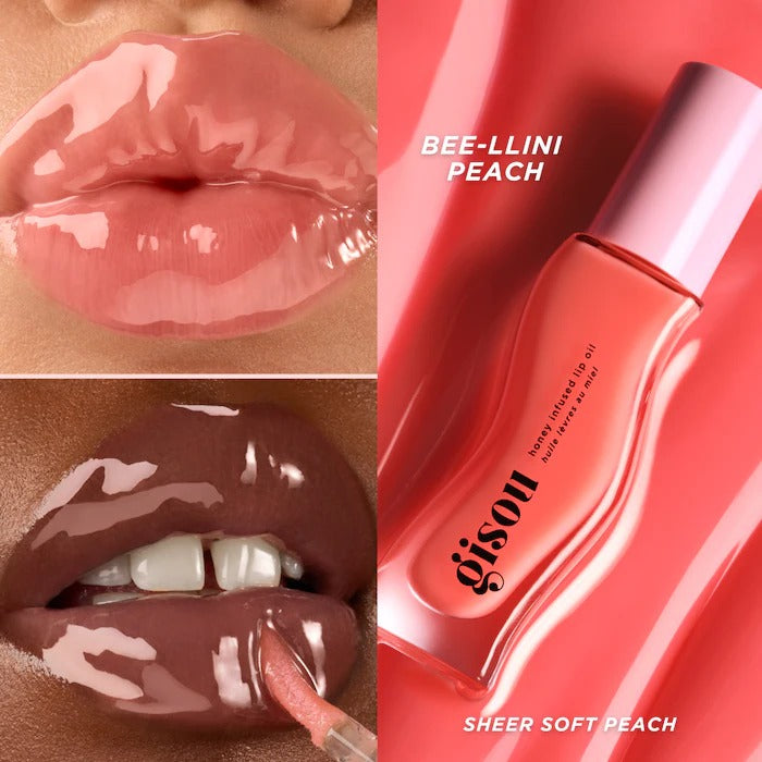 GISOU Honey Infused Hydrating Lip Oil Bee llini Peach In Pakistan 