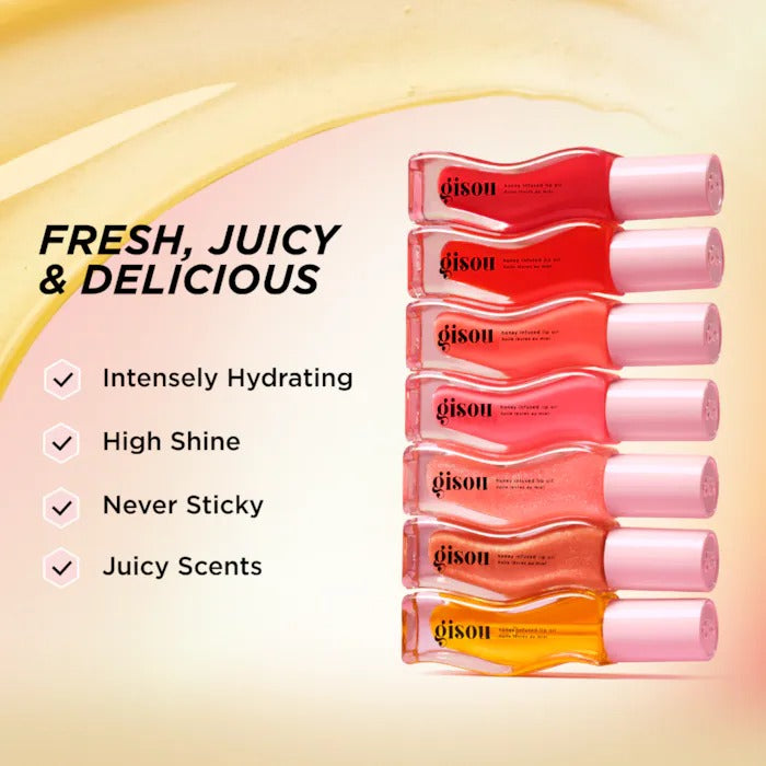 GISOU Honey Infused Hydrating Lip Oil Bee llini Peach In Pakistan 