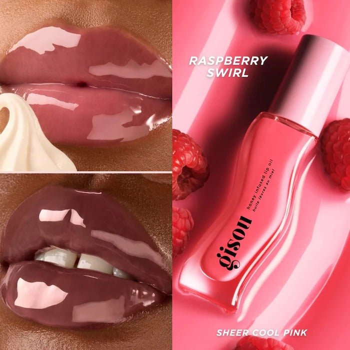 GISOU Honey Infused Hydrating Lip Oil Raspberry Swirl In Pakistan 