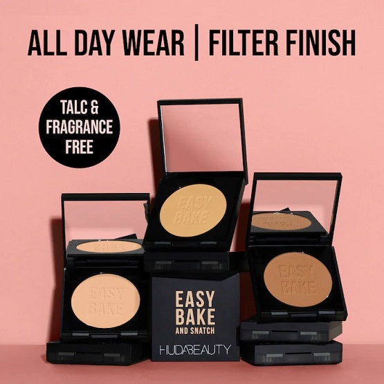 HUDA BEAUTY - Easy Bake and Snatch Pressed Talc-Free Brightening and Setting Powder - Cherry Blossom