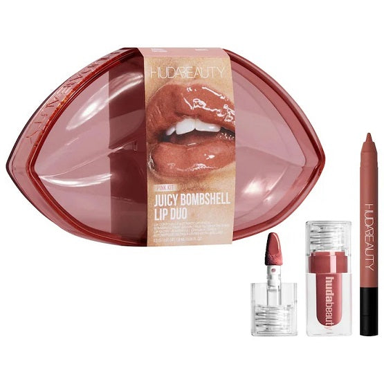 HUDA BEAUTY Juicy Bombshell Lip Gloss + Liner Set In Pakistan 