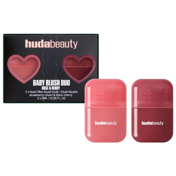 HUDA BEAUTY Mini Baby Blush Duo Set Strawberry Cream and Black Cherry In Pakistan 