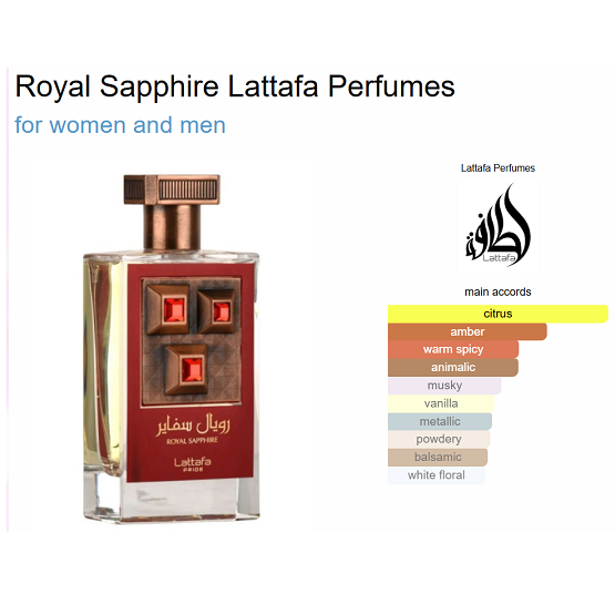 LATTAFA ROYAL SAPPHIRE EDP 100ML IN PAKISTAN - THE VAULT