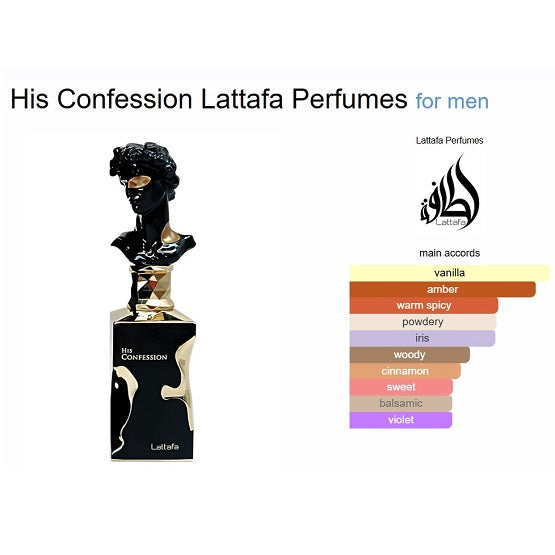 Lattafa His Confession for men Edp 100ml In Pakistan