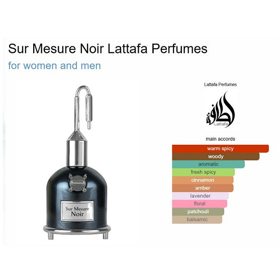 Lattafa Sur Mesure Noir Perfumes for women and men 100mL In Pakistan