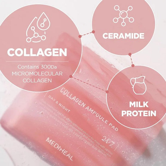 Mediheal – Collagen Ampoule Pad - 100 Pads