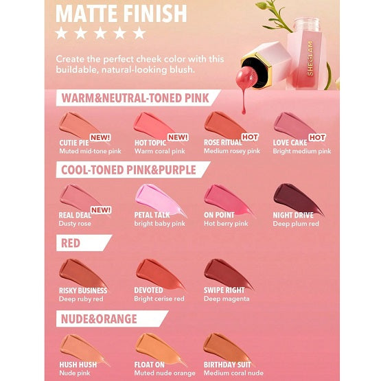 SHEGLAM - Color Bloom Liquid Blush - Cutie Pie
