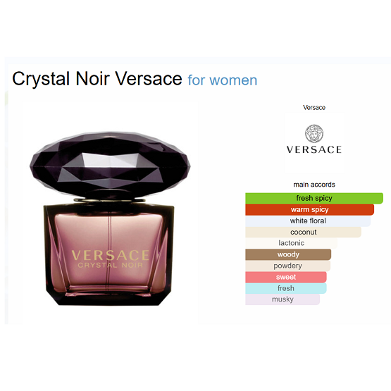 De Toilette Versace Crystal Noir Perfume Notes VERSACE