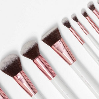 BH COSMETICS - 12 Piece Crystal Quartz Brush Set With Case