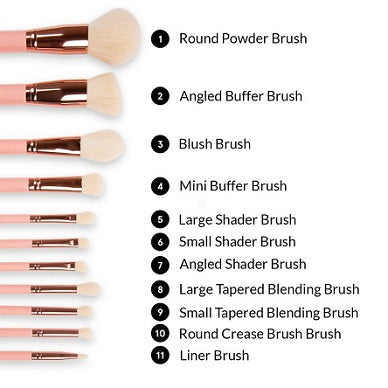 BH Cosmetics - Weekend Vibes Brunch Bunch - 11 Piece Brush Set