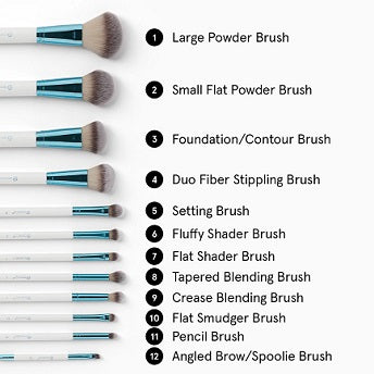 BH Cosmetics - Poolside Chic 12 Piece Brush Set