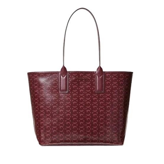 MICHAEL KORES - Jodie Large Signature Jacquard Tote - Merlot