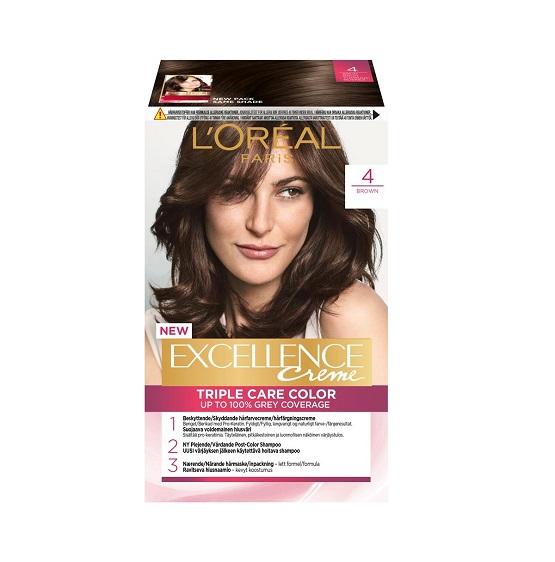 LOreal Paris - Excellence Creme Hair Color - 4 Brown