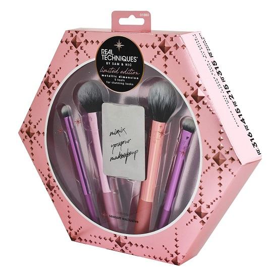 REAL TECHNIQUES - Limited Edition Metallic dimension 5 Piece Brush Set