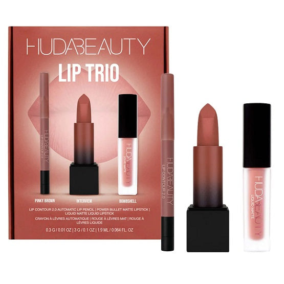 HUDA BEAUTY - Lip Trio Set - Bombshell