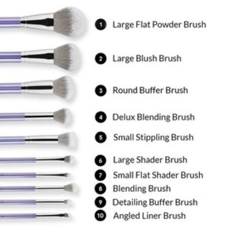 BH COSMETICS - Hello Holo 10 Piece Brush Set